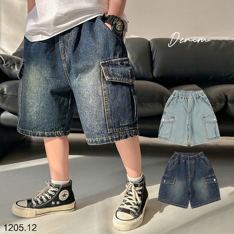 25HA1205.12 - QUẦN SHORT JEAN BÉ TRAI SIZE ĐẠI