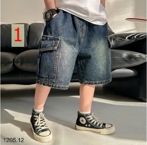 25HA1205.12 - QUẦN SHORT JEAN BÉ TRAI SIZE ĐẠI