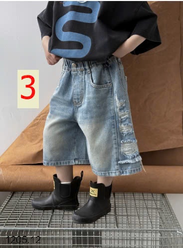 25HA1205.12 - QUẦN SHORT JEAN BÉ TRAI SIZE ĐẠI