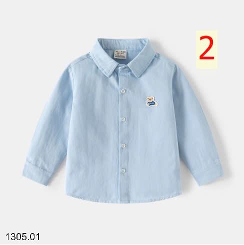25HA1305.01 - ÁO SƠ MI DÀI TAY WELLKIDS BÉ TRAI