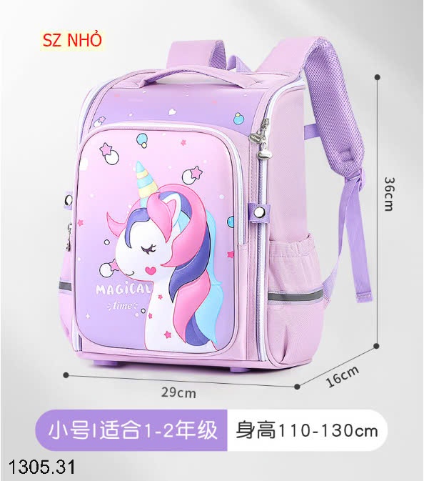 25HA1305.31 - BA LÔ HOẠT HÌNH 3D CHỐNG GÙ CHO BÉ
