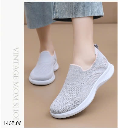 25HA1405.06 - GIÀY VẢI CHUN SLIP ON CHO NỮ