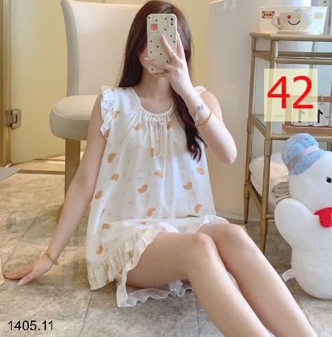 25HA1405.11 - BỘ LANH LỤA ĐÙI TAY BÈO CHO NỮ