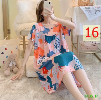 25HA1405.14 - VÁY NGỦ COTTON LANH LỤA CHO NỮ