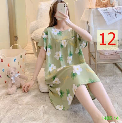 25HA1405.14 - VÁY NGỦ COTTON LANH LỤA CHO NỮ
