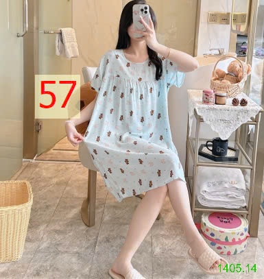 25HA1405.14 - VÁY NGỦ COTTON LANH LỤA CHO NỮ