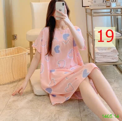 25HA1405.14 - VÁY NGỦ COTTON LANH LỤA CHO NỮ