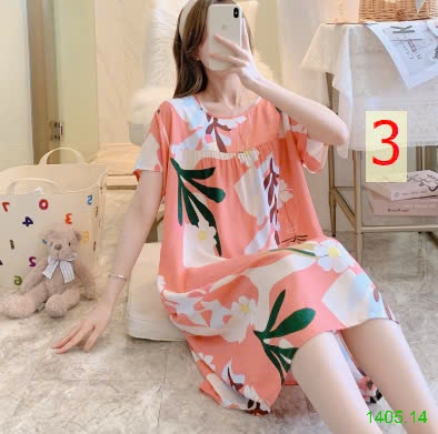 25HA1405.14 - VÁY NGỦ COTTON LANH LỤA CHO NỮ