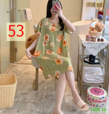 25HA1405.14 - VÁY NGỦ COTTON LANH LỤA CHO NỮ
