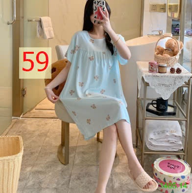 25HA1405.14 - VÁY NGỦ COTTON LANH LỤA CHO NỮ