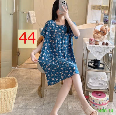 25HA1405.14 - VÁY NGỦ COTTON LANH LỤA CHO NỮ