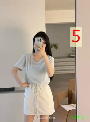 25HA1405.31 - ÁO THUN NỮ CỔ V MỎNG NHẸ MÁT CHO NỮ