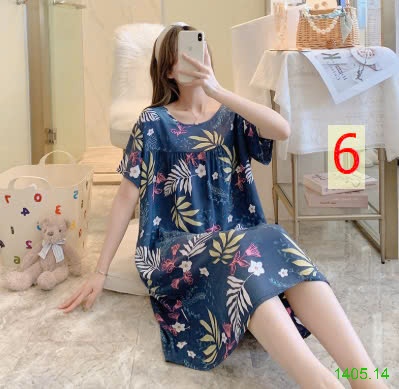 25HA1405.14 - VÁY NGỦ COTTON LANH LỤA CHO NỮ