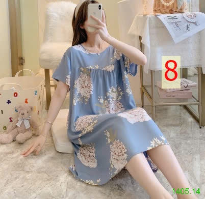 25HA1405.14 - VÁY NGỦ COTTON LANH LỤA CHO NỮ