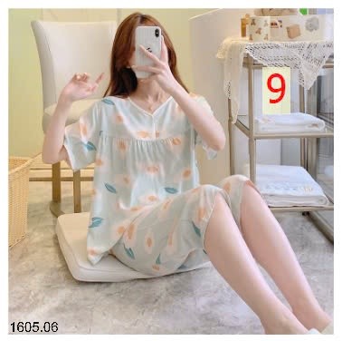 25HA1605.06 - BỘ LANH LỬNG HOA CỘC TAY CHO NỮ