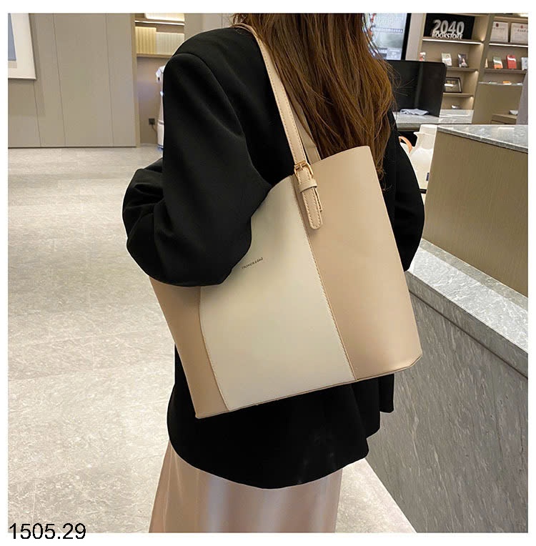 25HA1505.29 - TÚI TOTE ĐEO VAI PHONG CÁCH RETRO