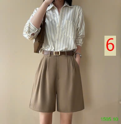 25HA1505.10 - QUẦN SHORT CHỮ A CẠP CAO CHO NỮ