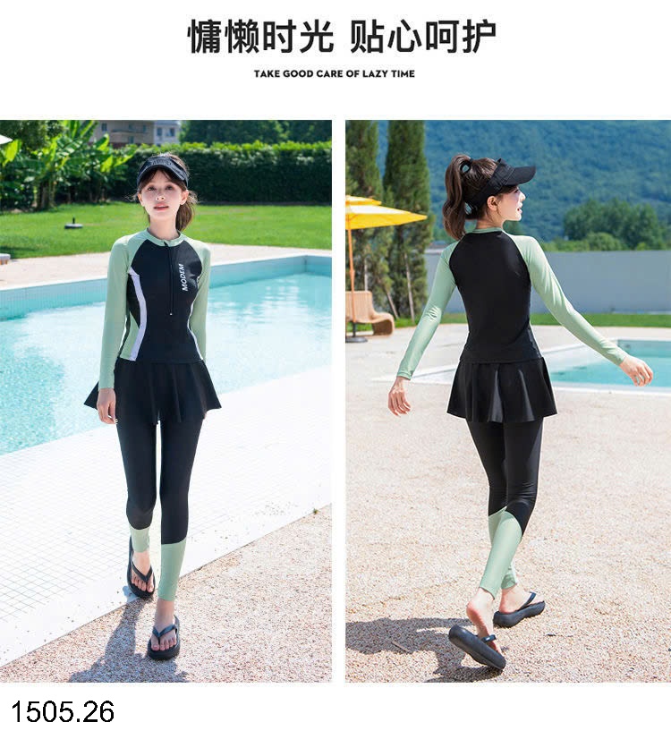 25HA1505.26 - SET BƠI CHỐNG NẮNG 3 CHI TIẾT CHO NỮ