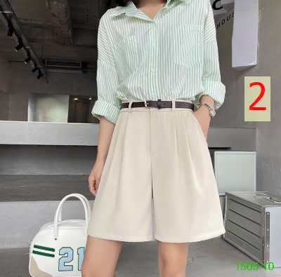 25HA1505.10 - QUẦN SHORT CHỮ A CẠP CAO CHO NỮ