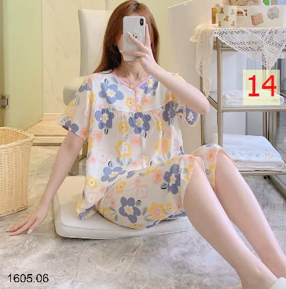 25HA1605.06 - BỘ LANH LỬNG HOA CỘC TAY CHO NỮ