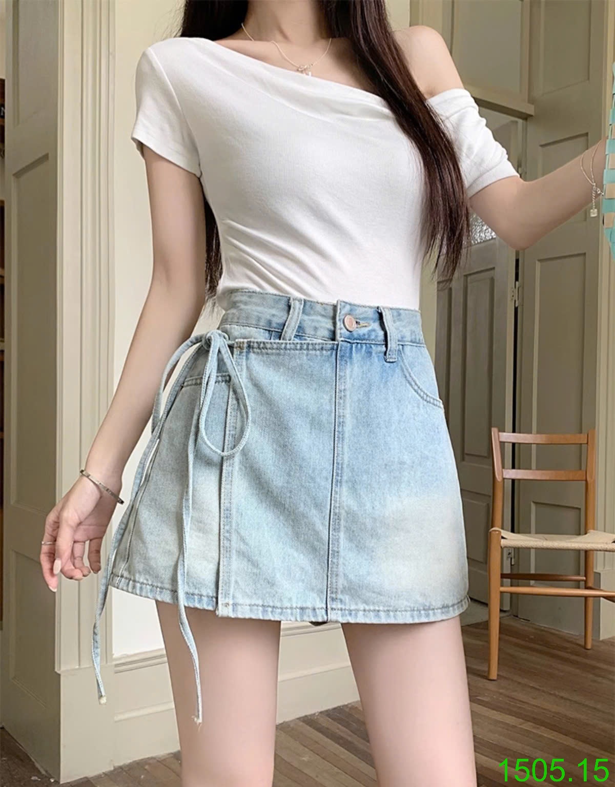 25HA1505.15 - QUẦN SHORT GIẢ VÁY NỮ