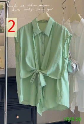 25HA1505.08 - ÁO SƠ MI TAY HẾN BUỘC EO NHÀ ANNA