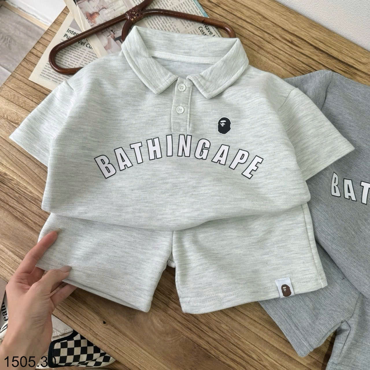 25HA1505.30 - BỘ POLO CỘC TAY BÉ TRAI