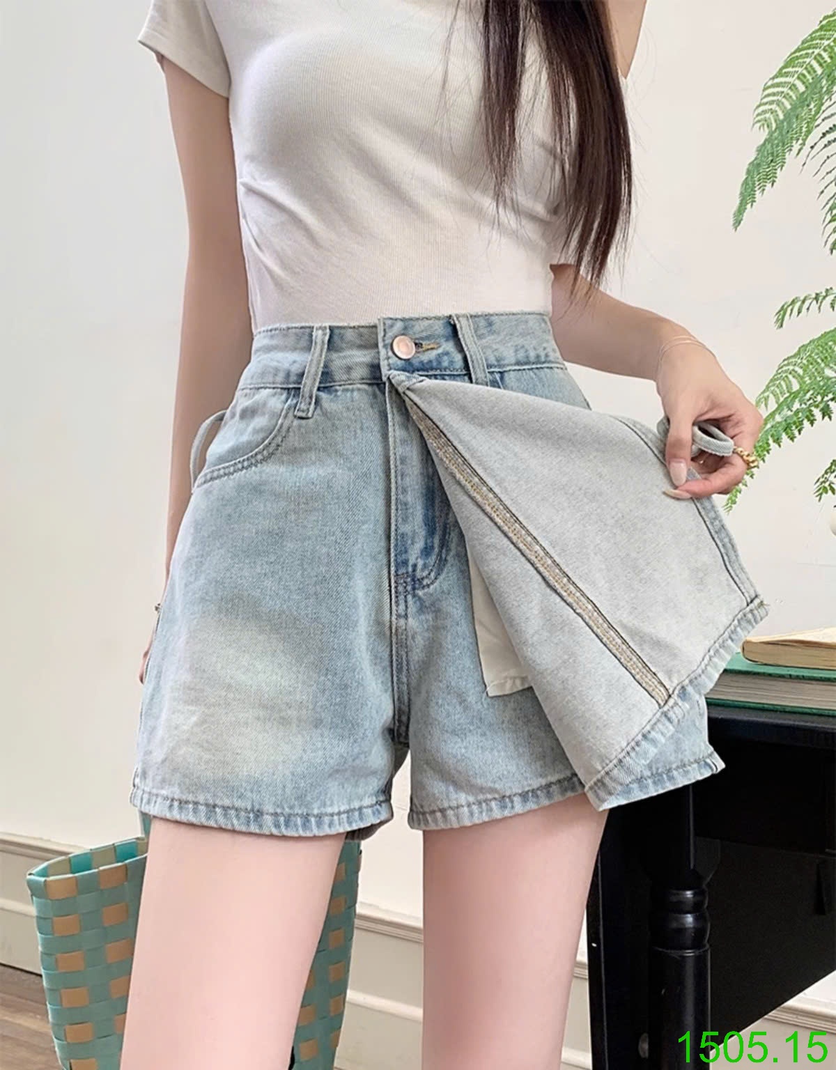 25HA1505.15 - QUẦN SHORT GIẢ VÁY NỮ
