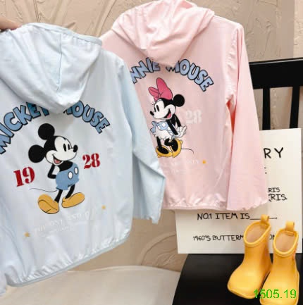 25HA1505.19 - ÁO CHỐNG NẮNG MICKEY, GẤU POOH CHO BÉ