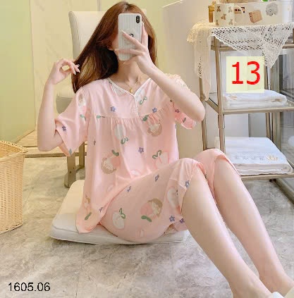 25HA1605.06 - BỘ LANH LỬNG HOA CỘC TAY CHO NỮ