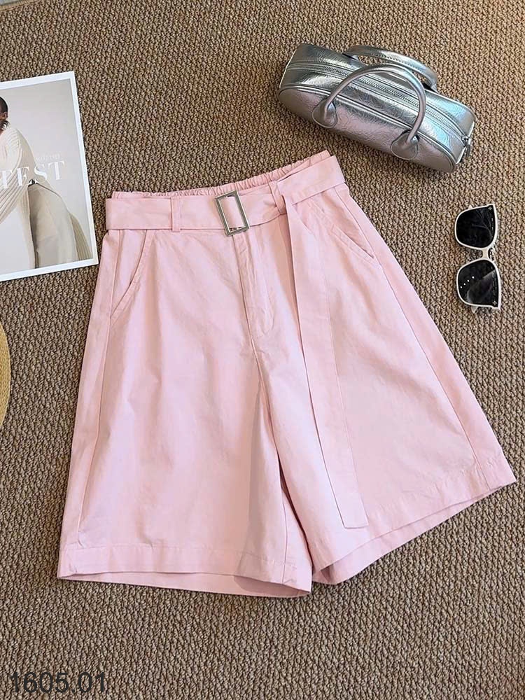 25HA1605.01 - QUẦN SHORT LƯNG CAO KÈM ĐAI NỮ