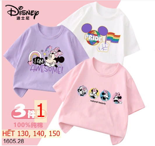 25HA1605.28 - SET 3 ÁO PHÔNG DISNEY CHO BÉ