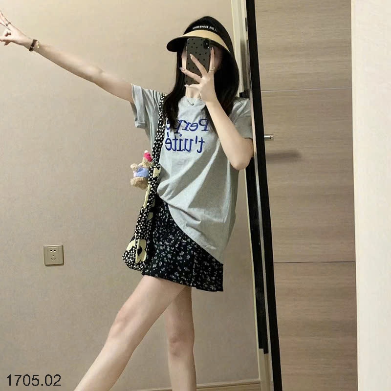25HA1705.02 - CHÂN VÁY NGẮN HOA NHỎ NỮ