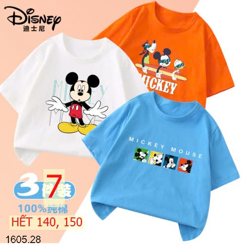 25HA1605.28 - SET 3 ÁO PHÔNG DISNEY CHO BÉ