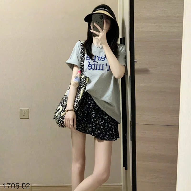 25HA1705.02 - CHÂN VÁY NGẮN HOA NHỎ NỮ