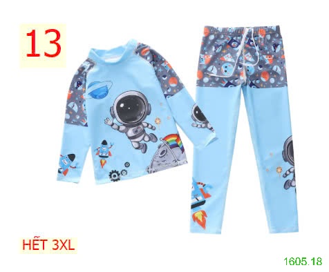 25HA1605.18 - BỘ BƠI DÀI CHỐNG NẮNG BÉ TRAI