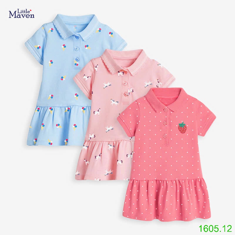 25HA1605.12 - VÁY POLO LITTLE MAVEN BÉ GÁI