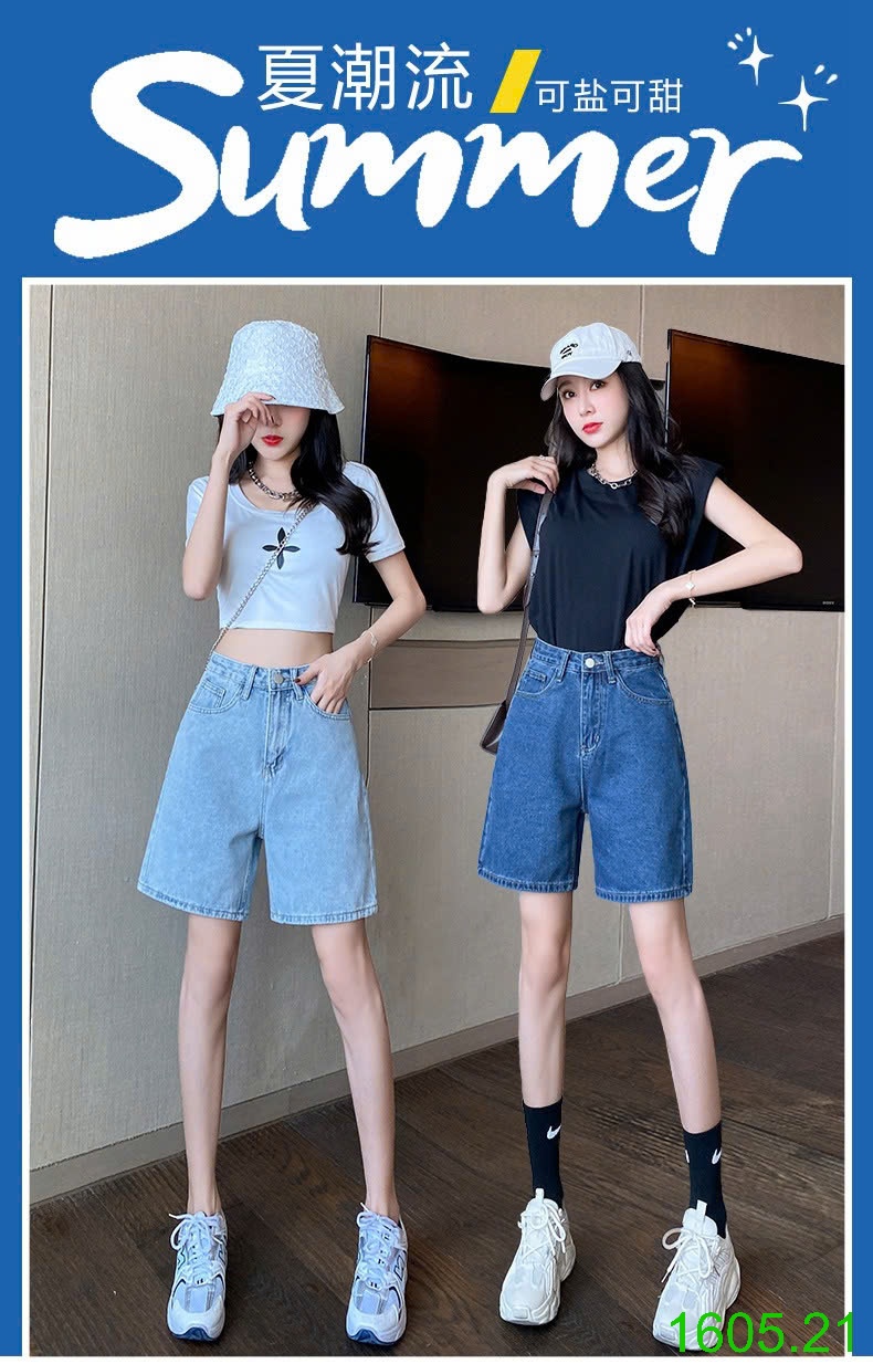 25HA1605.21 - QUẦN SHORT JEAN NỮ 2 MÀU