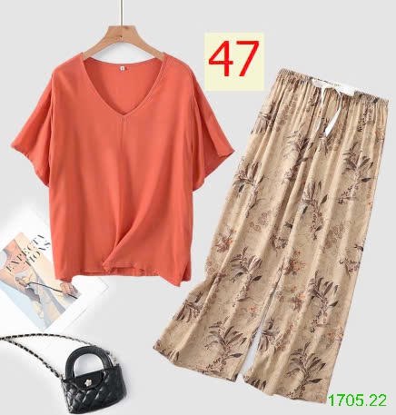 25HA1705.22 - BỘ MẶC NHÀ QUẦN DÀI NỮ