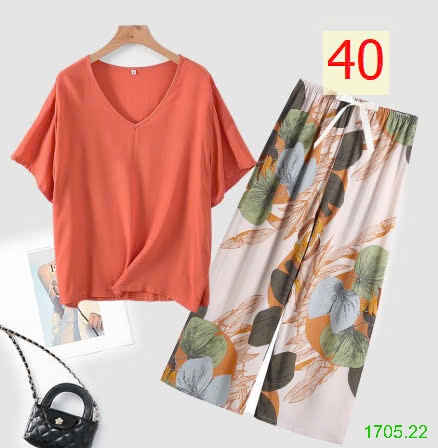 25HA1705.22 - BỘ MẶC NHÀ QUẦN DÀI NỮ