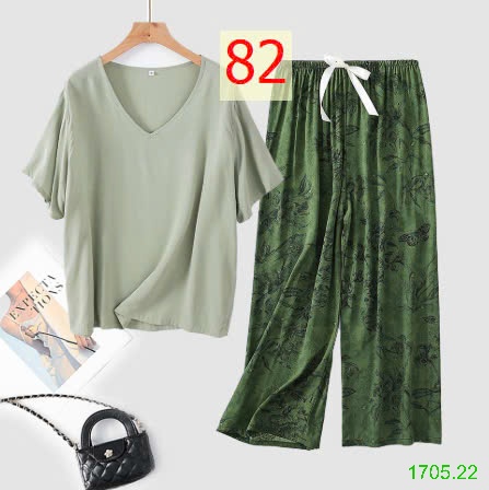 25HA1705.22 - BỘ MẶC NHÀ QUẦN DÀI NỮ