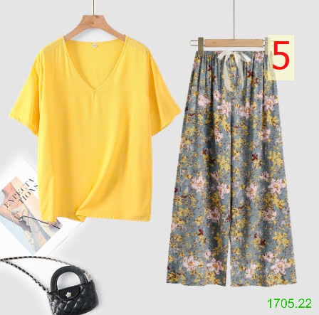 25HA1705.22 - BỘ MẶC NHÀ QUẦN DÀI NỮ