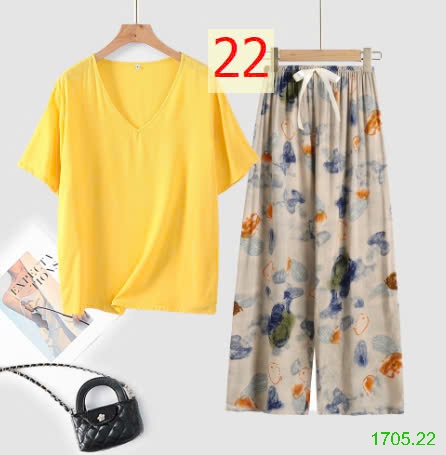 25HA1705.22 - BỘ MẶC NHÀ QUẦN DÀI NỮ