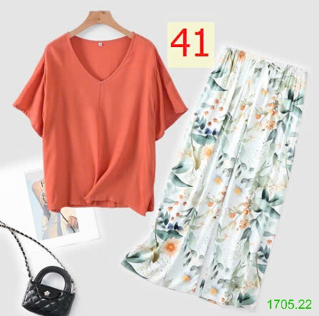 25HA1705.22 - BỘ MẶC NHÀ QUẦN DÀI NỮ