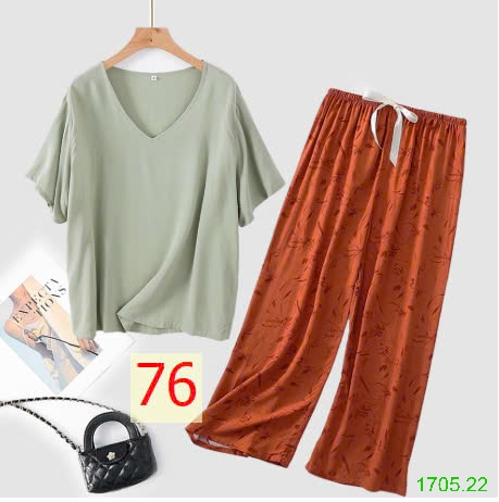 25HA1705.22 - BỘ MẶC NHÀ QUẦN DÀI NỮ