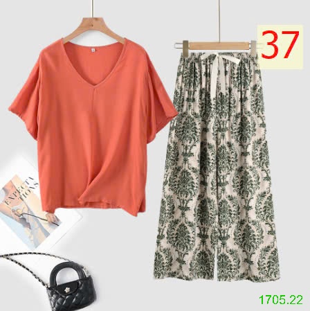 25HA1705.22 - BỘ MẶC NHÀ QUẦN DÀI NỮ