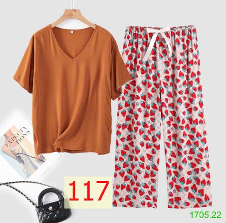 25HA1705.22 - BỘ MẶC NHÀ QUẦN DÀI NỮ
