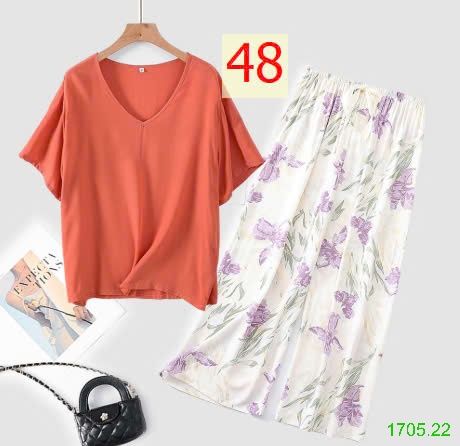 25HA1705.22 - BỘ MẶC NHÀ QUẦN DÀI NỮ