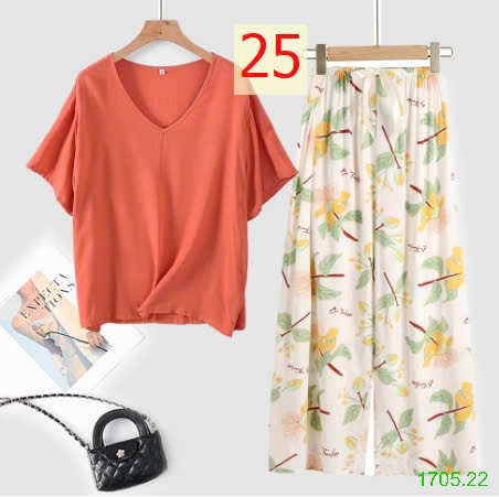 25HA1705.22 - BỘ MẶC NHÀ QUẦN DÀI NỮ