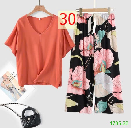25HA1705.22 - BỘ MẶC NHÀ QUẦN DÀI NỮ